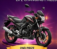 Illustrative motorcycle prize artwork