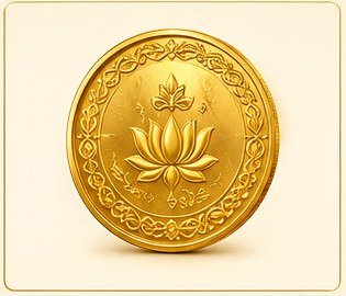 Illustrative gold coin prize concept